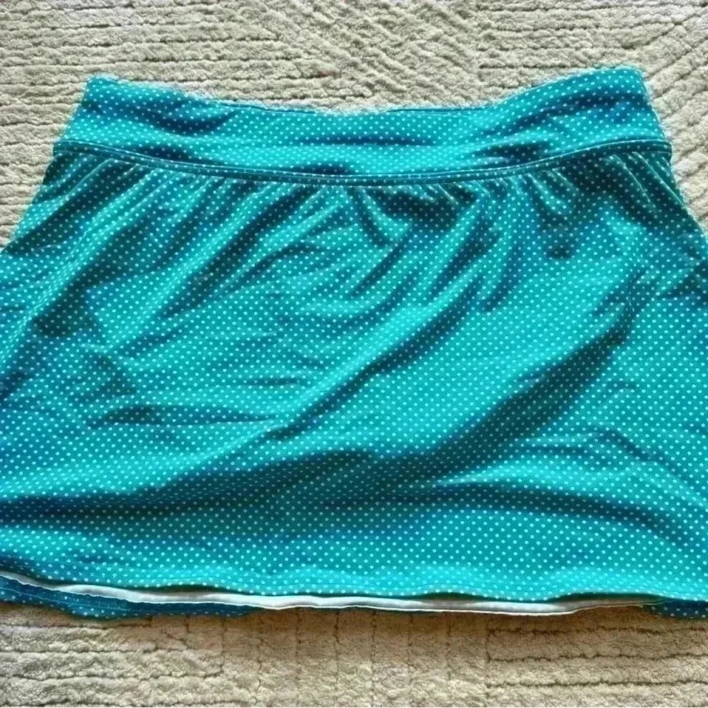 Lands end turquoise swim skirt size 4